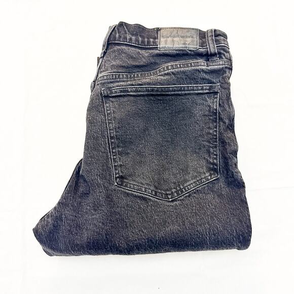 Madewell Denim - Madewell '90s Straight Zip Fly Gray Charcoal Black Wash Denim Jeans Size 30